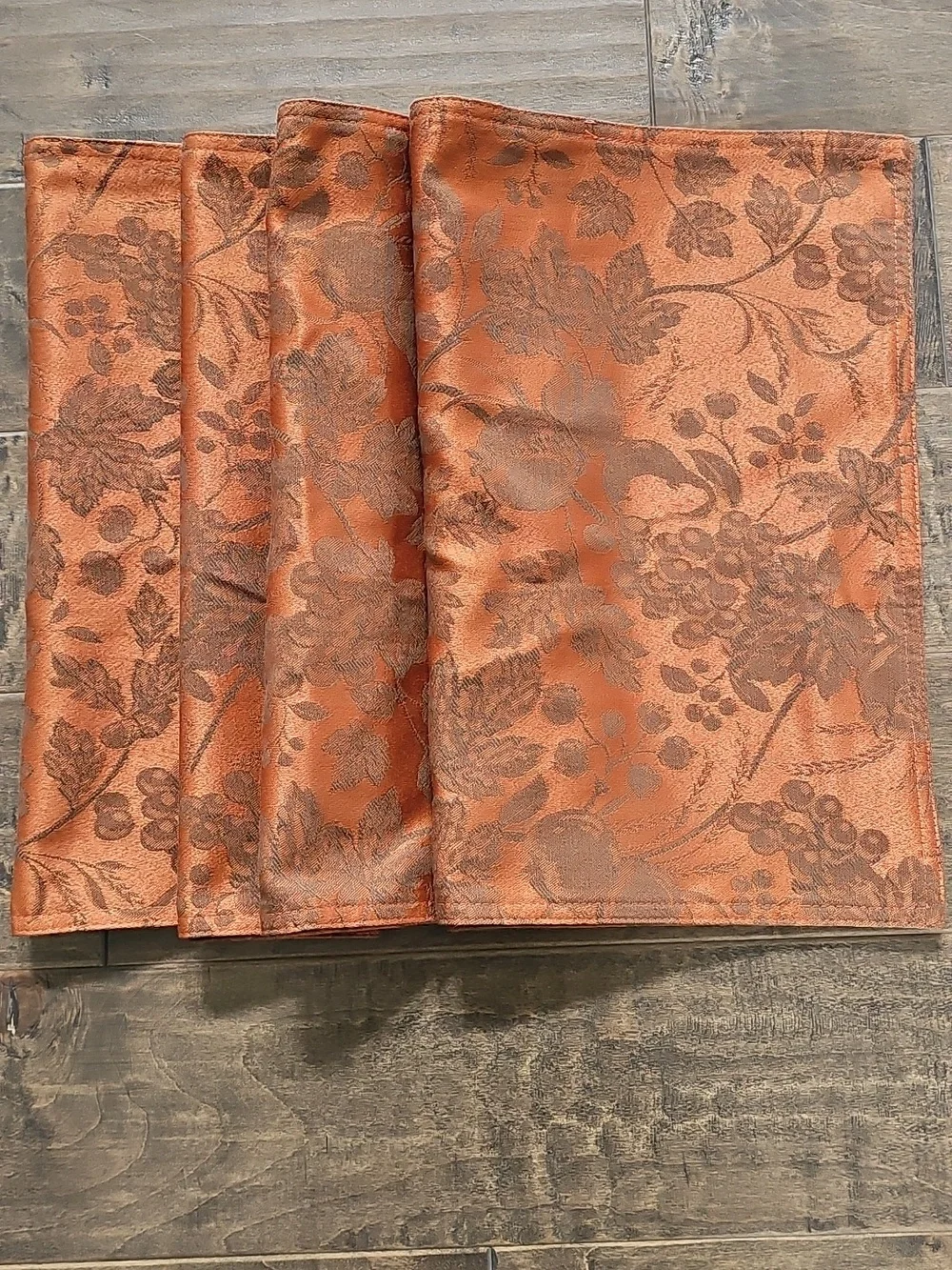 Rare & Vintage Lauren Ralph Lauren Campbell Jacquard Rust Copper Table Runner